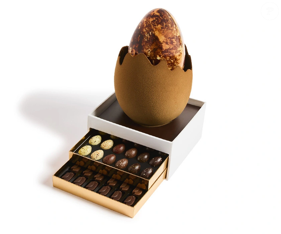 O chocolatier belga Pierre Marcolini lançou um ovo marmorizado com gavetas recheadas de praline e doces temáticos de primavera