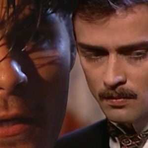 Matteo (Thiago Lacerda) jura Marco Antonio (Marcello Antony) de morte, enquanto recebe o mesmo aviso de Gumercindo (Antonio Fagundes)