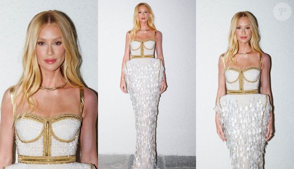 Marina Ruy Barbosa faz primeira aparição loiríssima para Cannes 2025 com vestido luxuoso Balmain. Fotos do look!