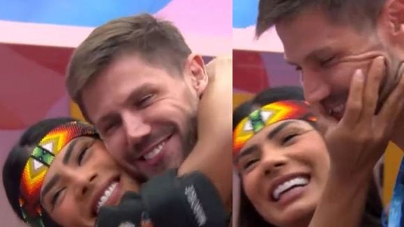 'BBB 26': Marciele 'ataca' e beija Jonas após escapar de Paredão e web repara. 'Ele virando o rosto'. Vídeo!