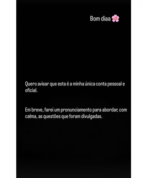 Day Magalhães usou seu Instagram para se pronunciar após vazamento de conversas com Vini Jr.