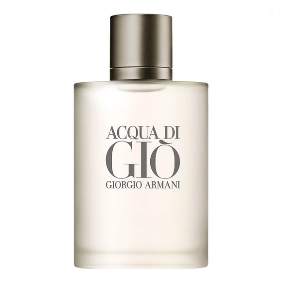 O clássico Acqua Di Giò, de Giorgio Armani, começa com a luminosidade da bergamota da Calábria e da tangerina verde e evolui para um coração aromático com jasmim e patchouli da Indonésia.