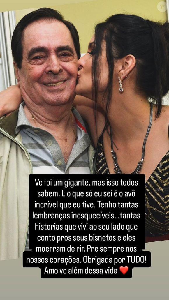 Neta famosa de Benedito Ruy Barbosa, atriz dá adeus ao avô, autor de novelas da Globo, após morte aos 95 anos com foto de família