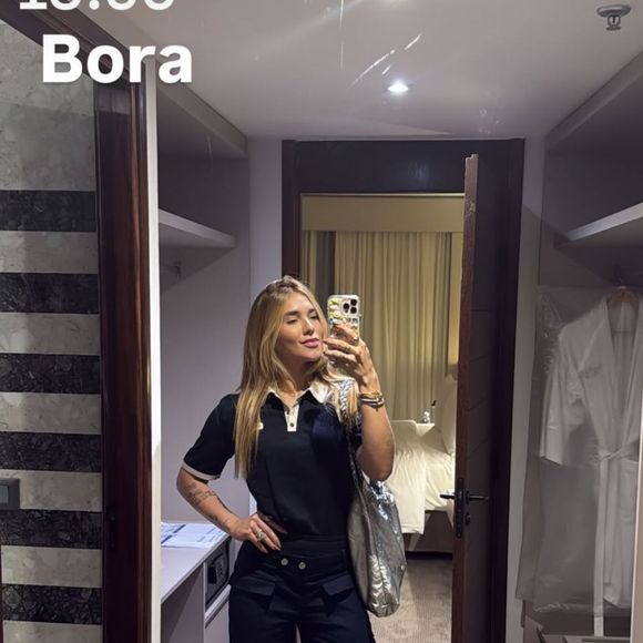 Virginia Fonseca compartilhou com os seguidores, há mais de 12 horas em seus stories, o seu look para ir jantar.
