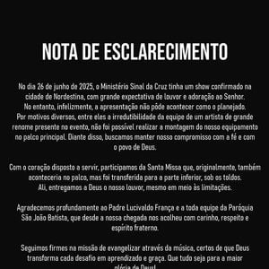 A banda Ministério Sinal da Cruz acusa a equipe do cantor de impedir que eles se apresentassem no mesmo palco