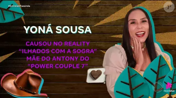 Yoná Sousa, 52 anos - Advogada (natural do Piauí) com passagem pelo Ilhados com a Sogra. É mãe do Antony, do Power Couple 7