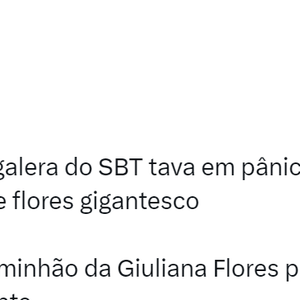 ‘Galera do SBT tava em pânico. A última vez que um caminhão da Giuliana Flores parou lá, teve demissão em massa no dia seguinte’, relatou o jornalista Rick Souza no X