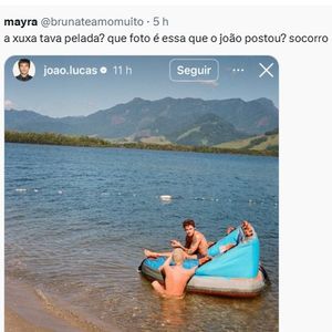 Internauta questionou post de João Lucas com Xuxa em aniversário da apresentadora
