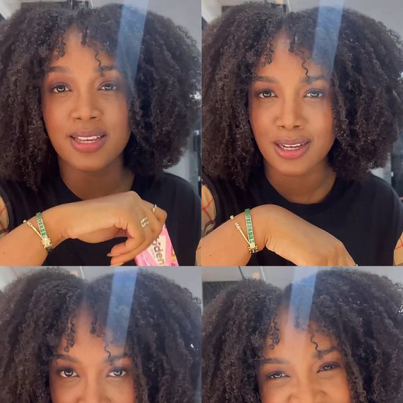 Iza com seu cabelo natural no Instagram