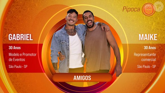 Elenco pipoca no 'BBB 25': Maike é do signo de touro, enquanto Gabriel é sagitário.
