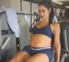 Grávida, Bruna Biancardi mostra nos stories rotina de treinos durante a gravidez.