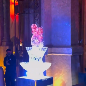 Cisne de gelo, tons de rosa e candelabros marcam decoração arrebatadora do aniversário da atriz