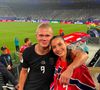 Mulher de Haaland, Isabel Haugseng Johansen vem acompanhando o marido nos jogos da Noruega na Copa 2026