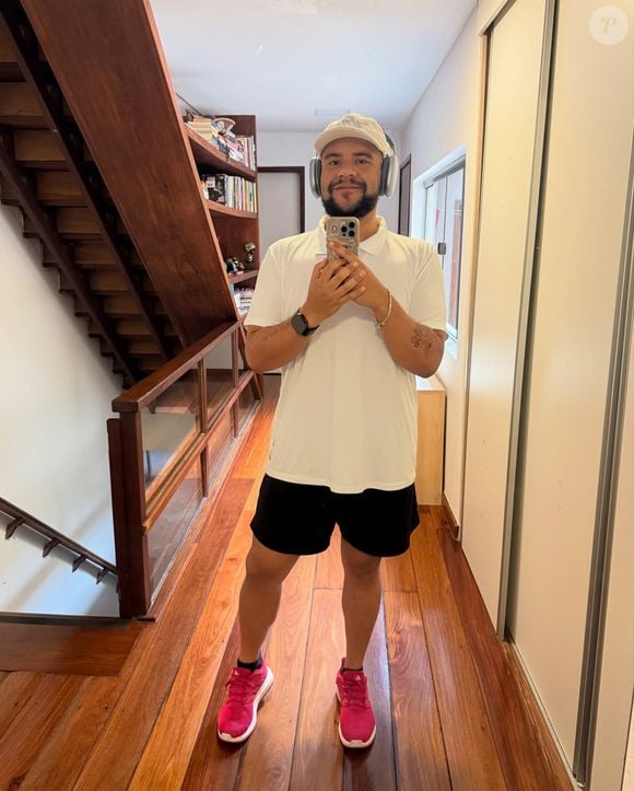 E essa é a foto mais recente de Gominho, já com o corpo bem mais magro