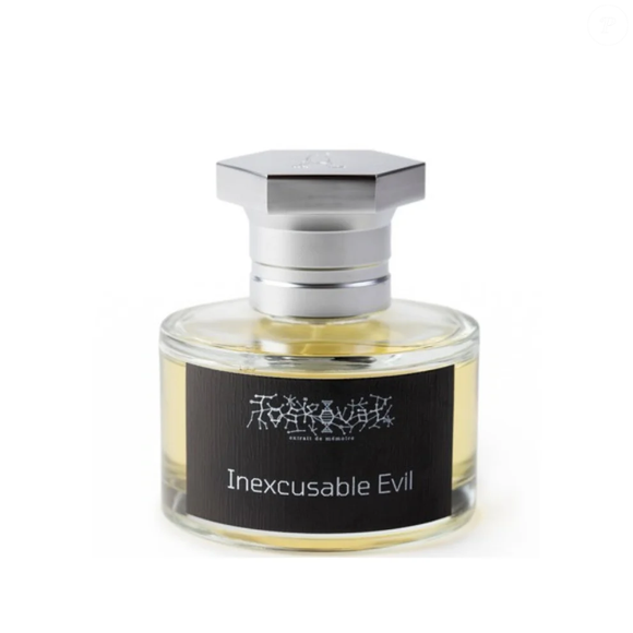 Inexcusable Evil (Toskovat') - 60ml | € 275,00 - R$ 1.665,66 - o perfume lançado em 2022 traz notas nada comuns como pólvora, sangue e concreto, combinadas com elementos como flores, incenso e sândalo