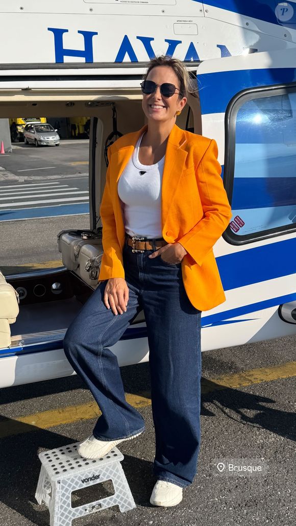 Viagem de Ticiane Pinheiro foi para conhecer a loja da Havan