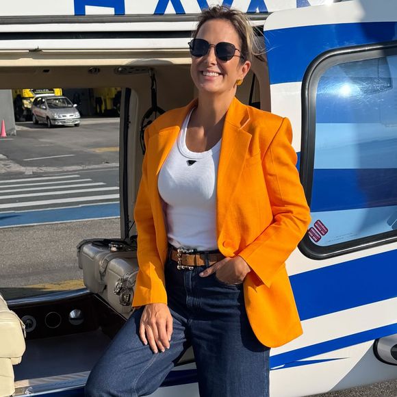 Viagem de Ticiane Pinheiro foi para conhecer a loja da Havan