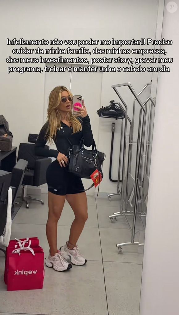 Na mensagem, Virginia disse que 'infelizmente, não vou poder me importar'.