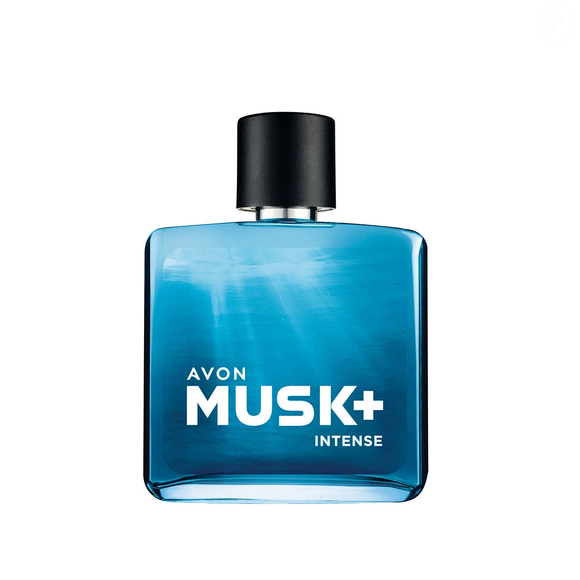 Sensação gelada! O Musk+ Intense, da Avon, utiliza o acorde Ultra Cool Water para oferecer um perfume refrescante com perfil amadeirado