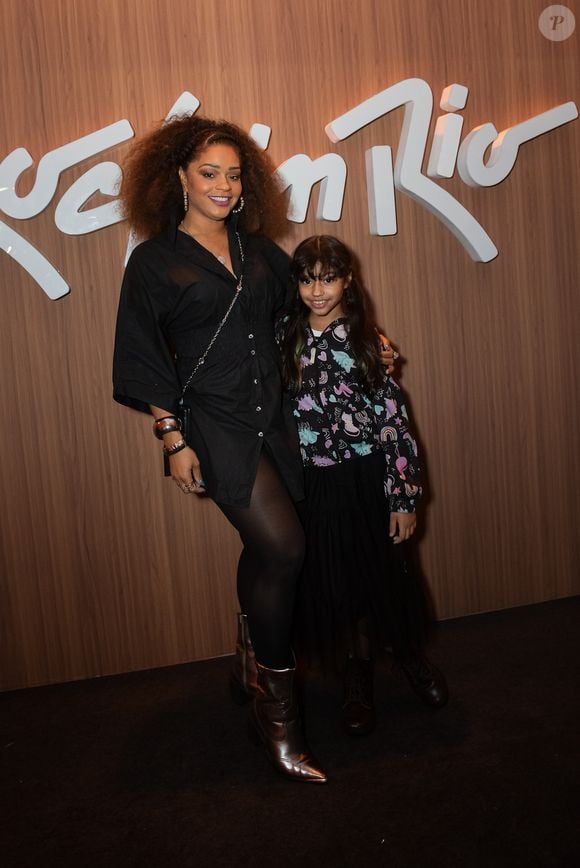 Juliana Alves com a filha no 3º dia do Rock in Rio