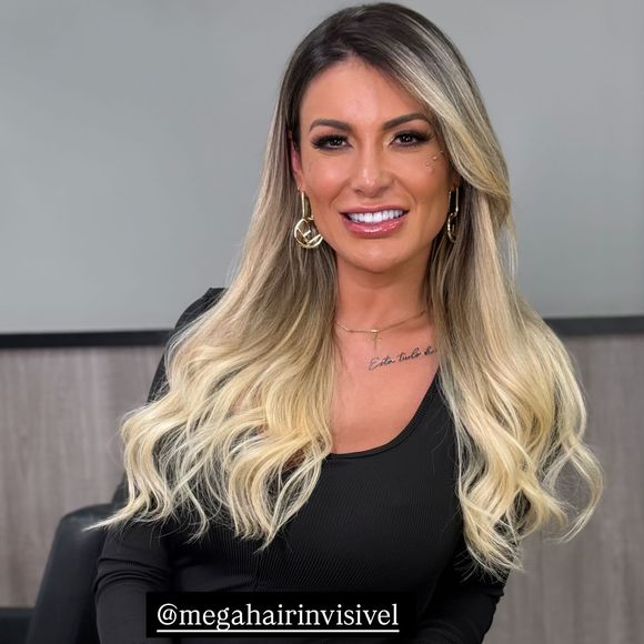E foi assim que ficou o cabelo de Andressa Urach transformado após a aplicação