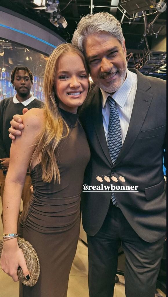 Rafaella Justus tietou William Bonner nos bastidores do ‘Jornal Nacional’