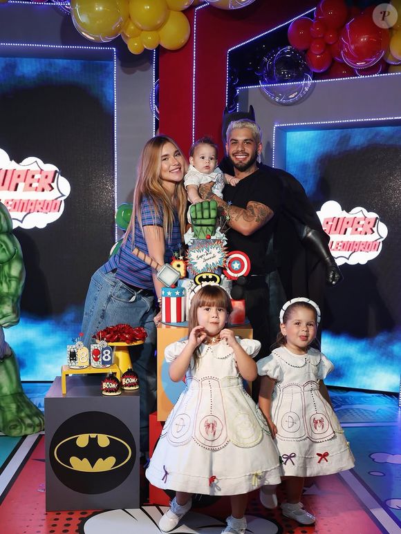 Virginia e Zé Felipe: ex-casal famoso tem três filhos: Maria Flor, Maria Alice e José Leonardo.