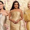 Do champanhe de Demi Moore ao vestido 'reciclado' de Cate Blanchett, 18 looks de famosas no Globo de Ouro 2025 provam: metalizado é versátil