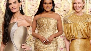 Do champanhe de Demi Moore ao vestido 'reciclado' de Cate Blanchett, 18 looks de famosas no Globo de Ouro 2025 provam: metalizado é versátil