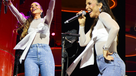 Ivete Sangalo aposta em calça jeans com strass e blusa transparente de gola alta em show no Rio; encontrei na Shein as peças para você copiar esse visual da cantora baiana