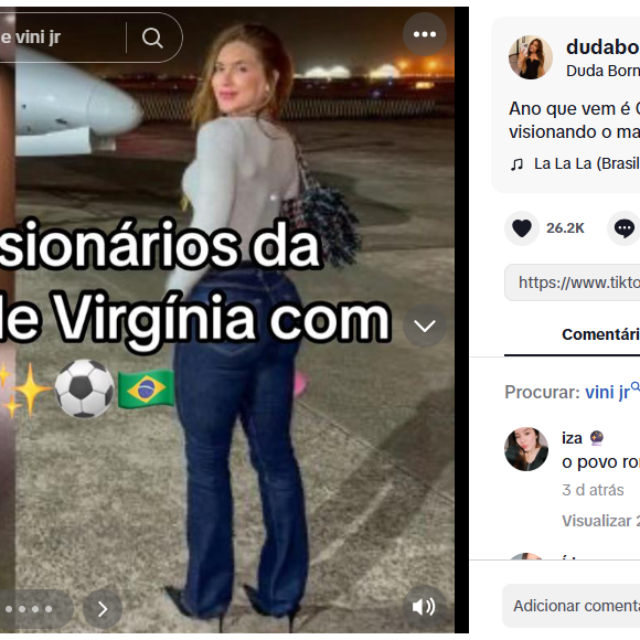 TikToker levantou teoria que Virginia se aproximou de Vini Jr. por interesse visando a Copa do Mundo
