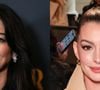 Comparação entre o rosto de Anne Hathaway: assim estava a atriz em outubro e está agora