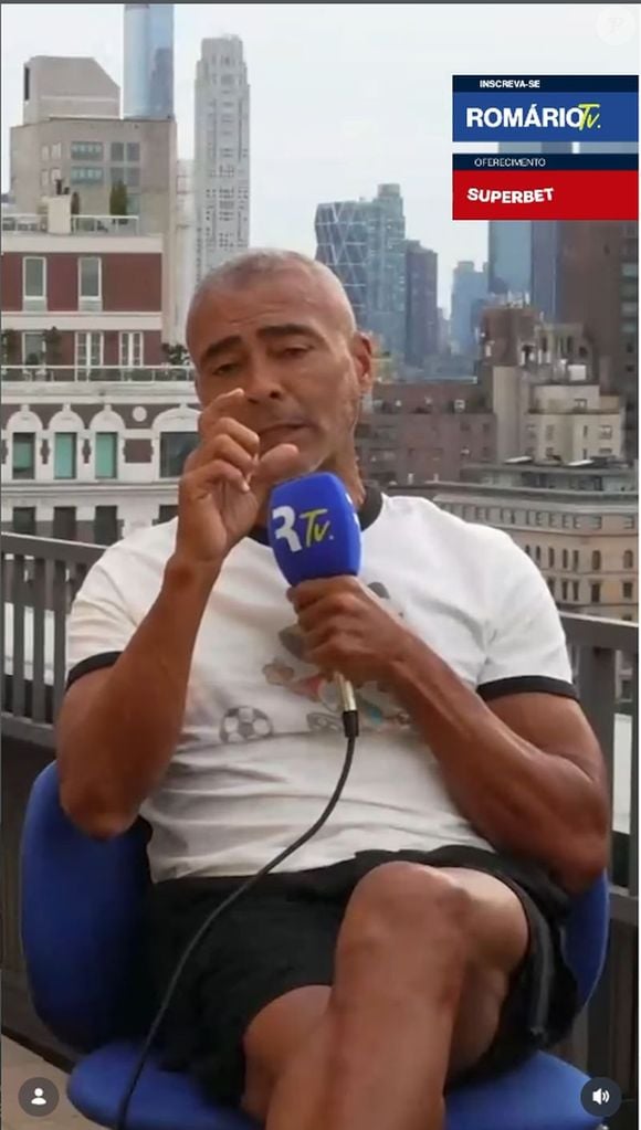 Romário minimizou a resposta a Fernanda Gentil