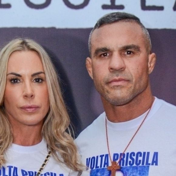 Como Joana Prado gastou a fortuna da 'Playboy' após fotos nua? 'Atendi meus luxos', disse ex-Feiticeira, hoje acusada de intolerância religiosa - na foto, ela ao lado do marido, Vitor Belfort, em campanha para achar a irmã dele, desaparecida há mais de 20 anos