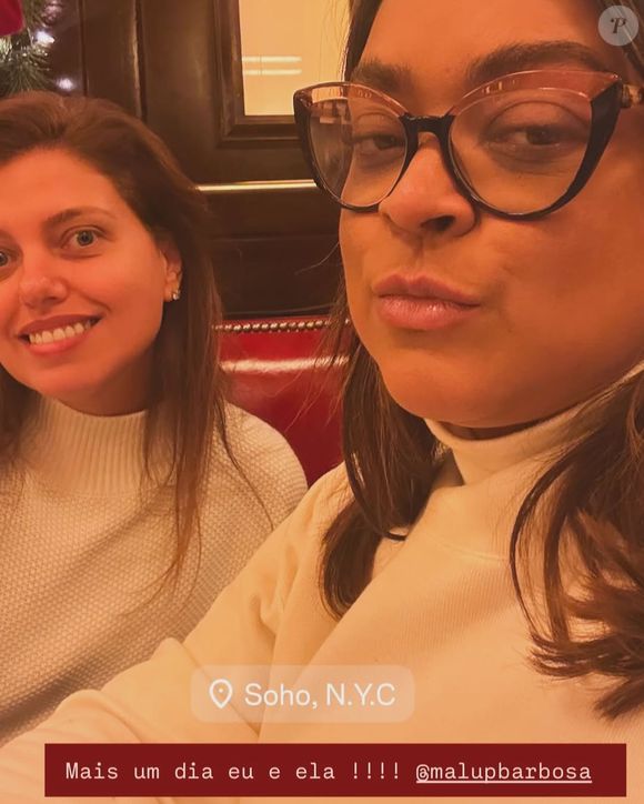 Grávida, melhor amiga de Preta Gil, Malu Barbosa publicou um texto comovente em seu perfil na web, para falar sobre a saudade da cantora.