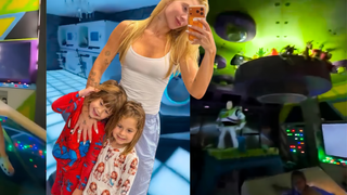 Nem Disney, nem parque: os quartos das filhas de Virgínia Fonseca em Orlando têm LEDs, nave espacial, escorregador e até piso que acende! Aos detalhes