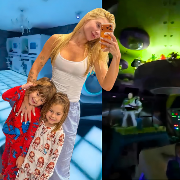 Nem Disney, nem parque: os quartos das filhas de Virgínia Fonseca em Orlando têm LEDs, nave espacial, escorregador e até piso que acende! Aos detalhes