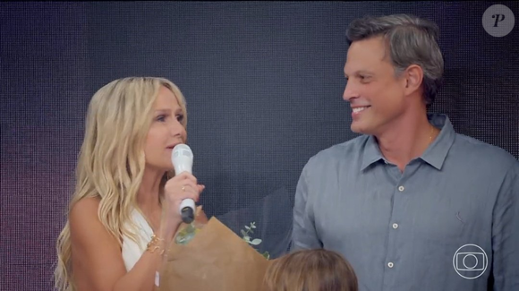 Eliana e Adriano Ricco dividiram o palco durante a estreia do Em Família na Globo, momento que acabou viralizando nas redes sociais