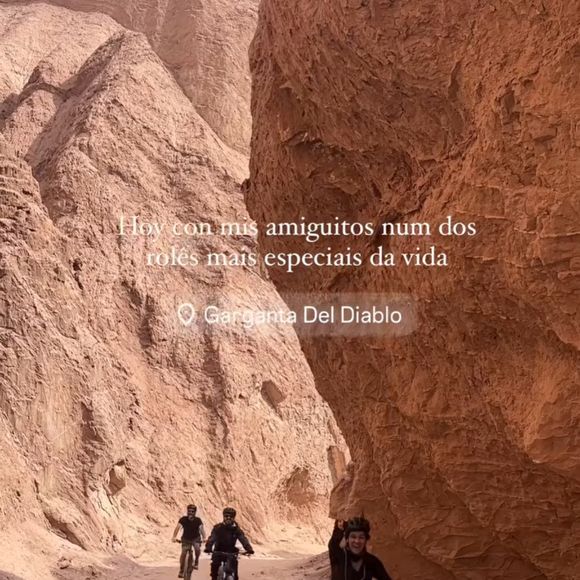 Junior Lima e a esposa já fizeram vários passeios durante a viagem.