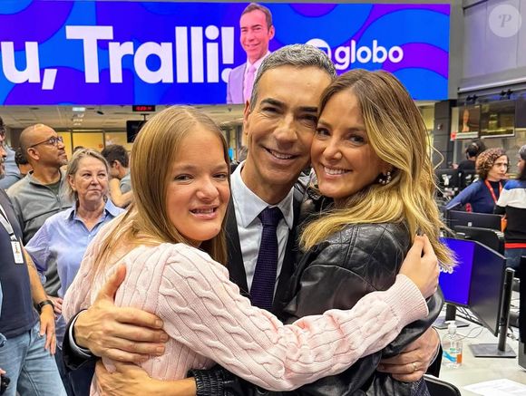 César Tralli recebeu Ticiane Pinheiro e Rafaella Justus na Globo ao se despedir do 'Jornal Hoje' em outubro de 2025