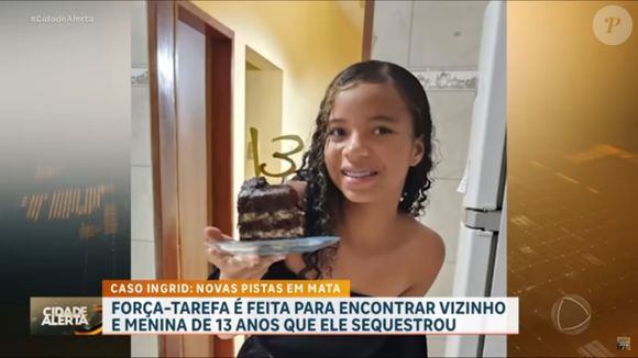 Ingrid Vitória tem 13 anos e está desaparecida; ela foi sequestrada em estrada por vizinho do pai