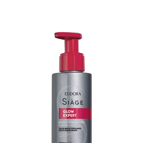 Balm Disciplinante Finalizador Capilar Siàge Glow Expert (Eudora) - 100ml - Leave-in disciplinante garante brilho espelhado por até 72 horas e combate imediato ao frizz