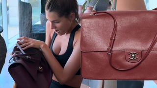 Aos 28 anos, Sasha Meneghel ganha de aniversário bolsa Chanel da coleção Primavera-Verão 2026 de couro no tom borgonha avaliada em R$ 80 mil; achei na Shein modelo semelhante ao presente da filha da Xuxa por menos de R$ 130