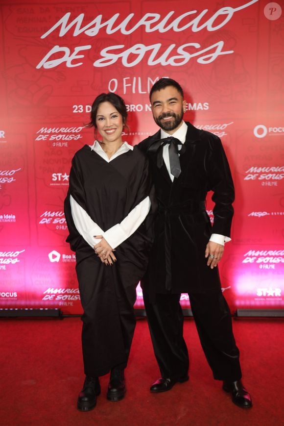 Filhos de Mauricio de Sousa, Mauro Sousa e Marina foram ao lançamento do filme que retrata a vida do pai