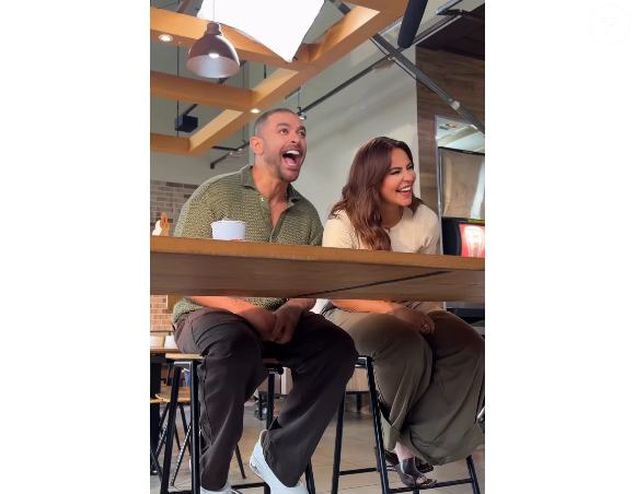 Paolla Oliveira e Diogo Nogueira se reencontraram em uma campanha do Burger King meses após o término do relacionamento