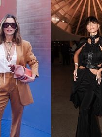 Alfaiataria chic e decotão, recortes, transparência e mais: famosas aliam elegância e ousadia no último dia do Rio Fashion Week; veja fotos de Flávia Alessandra, Débora Nascimento e mais!