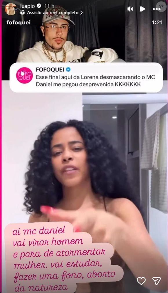 Luana Piovani chamou MC Daniel de 'aborto da natureza'