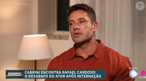 'Se voltar a usar drogas, vou morrer', garantiu Rafael Cardoso