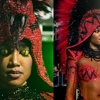 Com olhos de serpente e efeitos especiais, Iza ostenta shape sarado em fantasia que honra a ousadia e a genialidade de Ney Matogrosso. Veja 25 fotos!