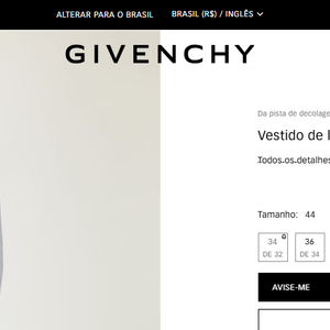 Vestido de Grazi Massafera está disponível no site oficial da Givenchy por 7.500 euros, o equivalente a R$ 46,4 mil na cotação atual